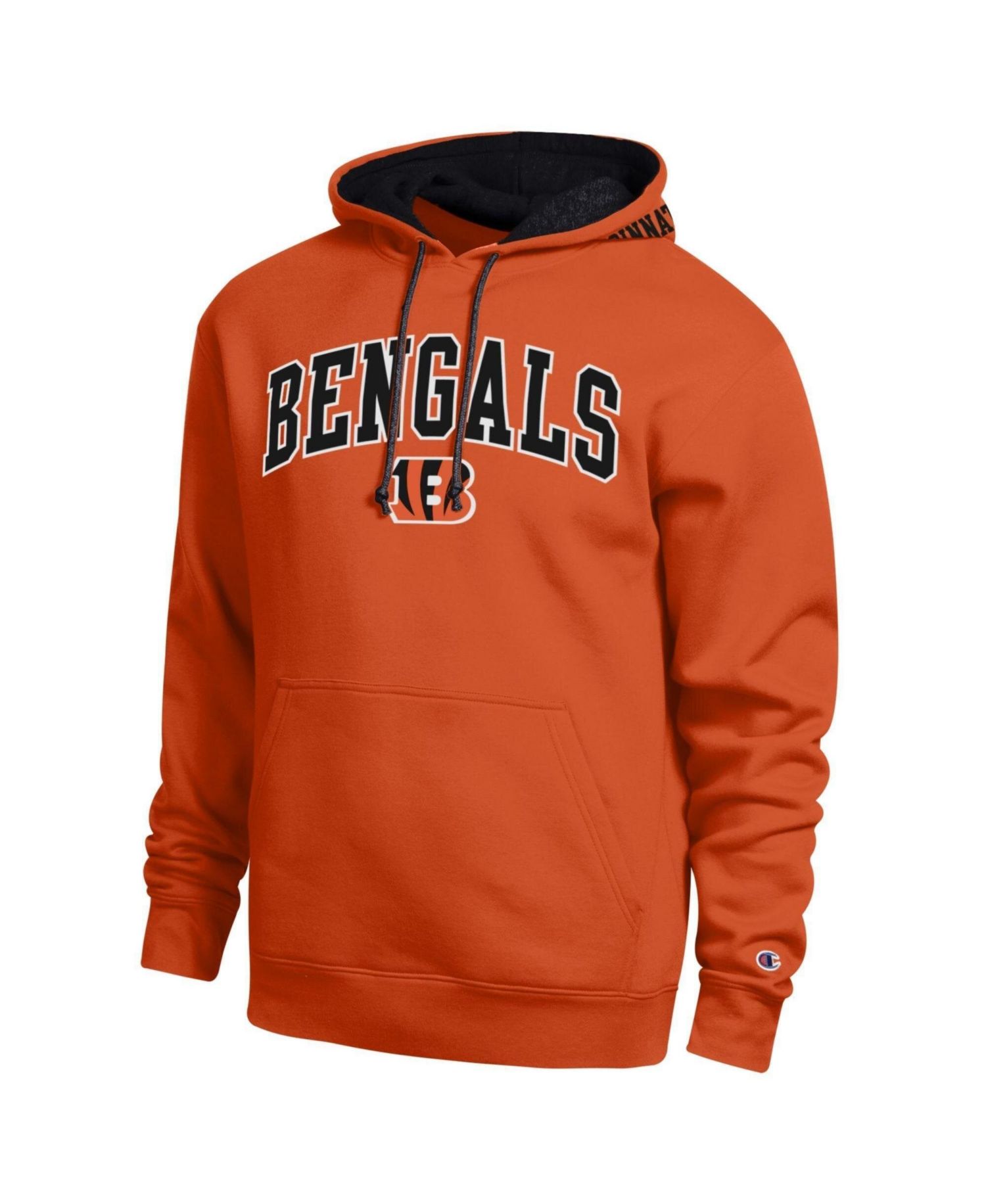 Men's Orange/Black Cincinnati Bengals Contrast Hoodie