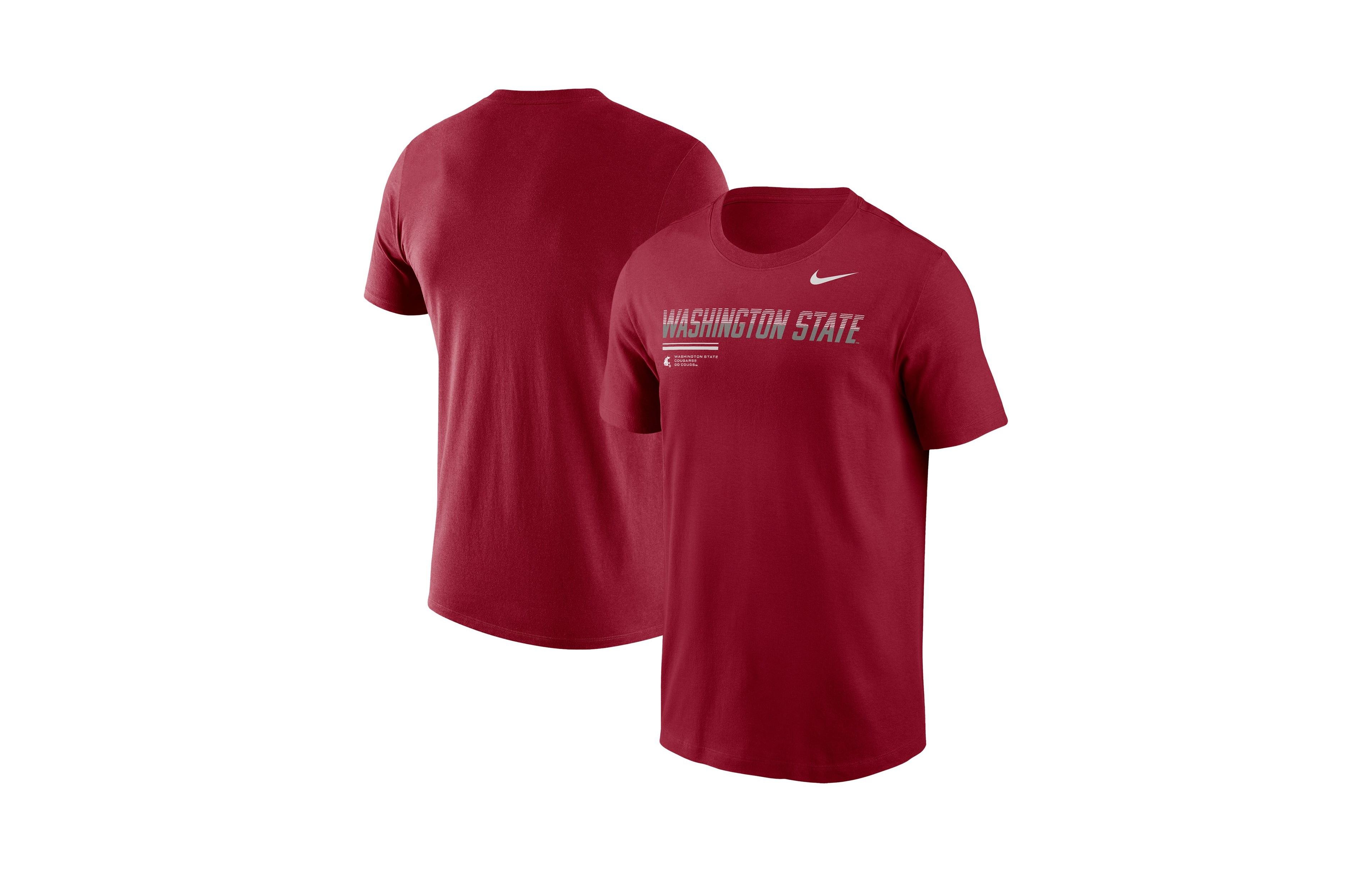 Nike Men's Crimson Washington State Cougars 2026 Sideline Wordmark Legend Dri-fit T-Shirt