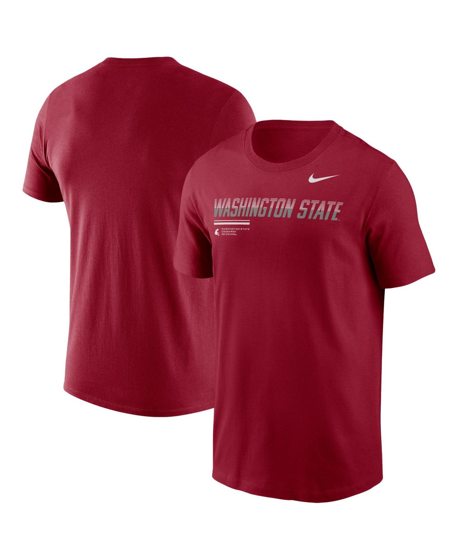 Men's Crimson Washington State Cougars 2026 Sideline Wordmark Legend Dri-FIT T-Shirt
