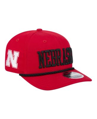 Men's Scarlet Nebraska Huskers Wordmark Rope 9SEVENTY Stretch-Snap Hat