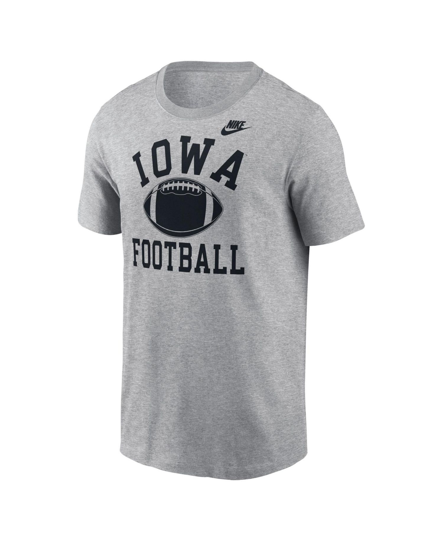 Men's Heather Gray Iowa Hawkeyes Legacy Football Icon T-Shirt
