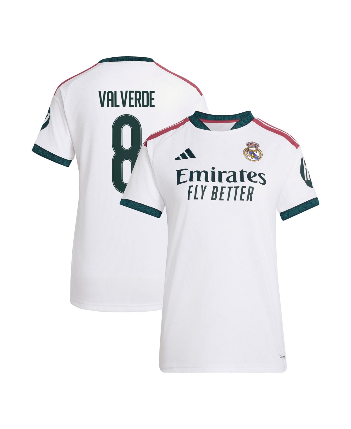 adidas Women's Federico Valverde White Real Madrid 2026/27 Home Replica Jersey