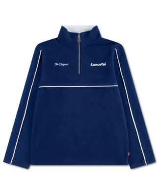 Boys' 8-20 Pop Color Quarter-Zip Long Sleeve Logo Pullover