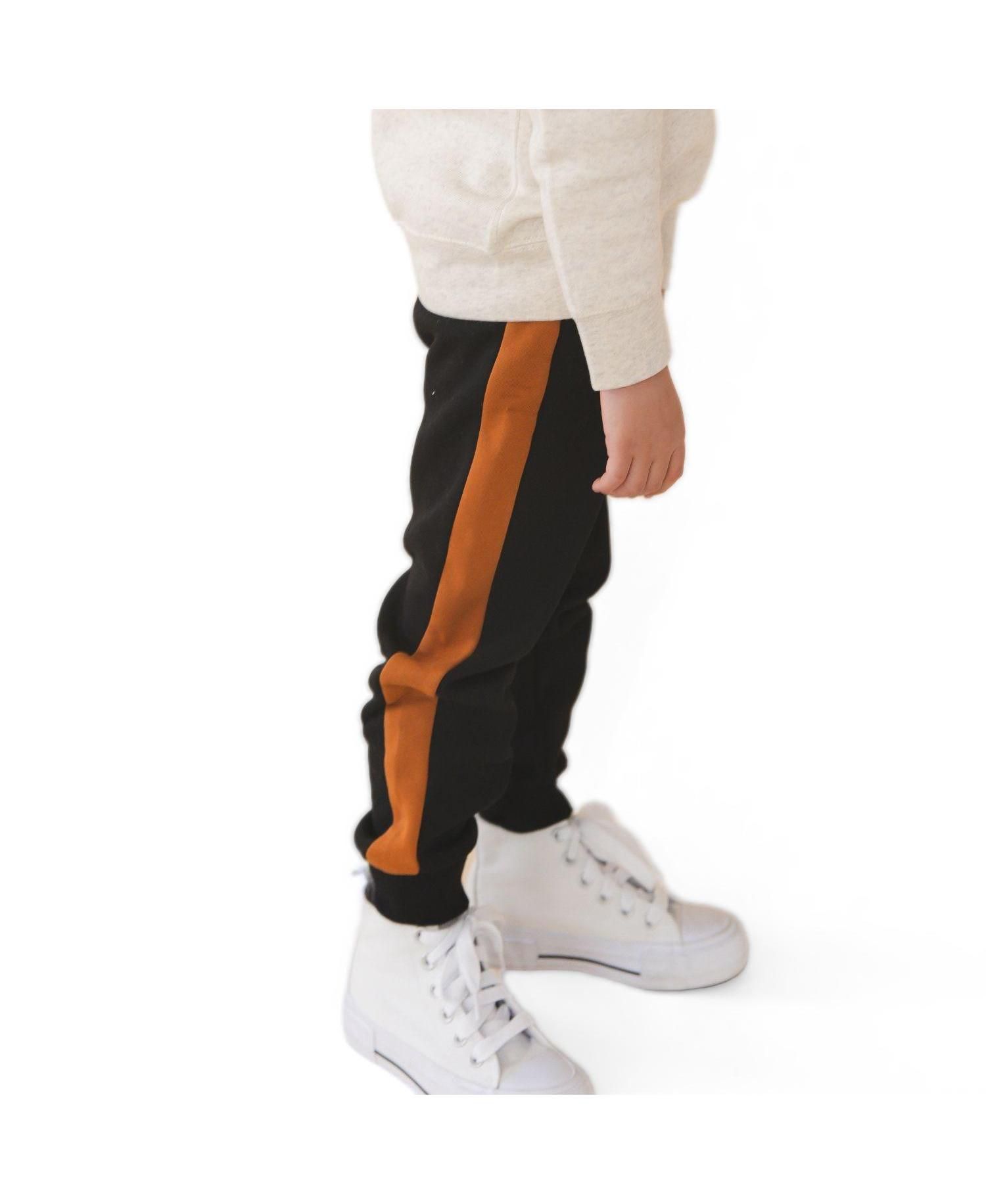 Boys' 4-20 Striped Pull-On Brushed Fleece-Lined Joggers