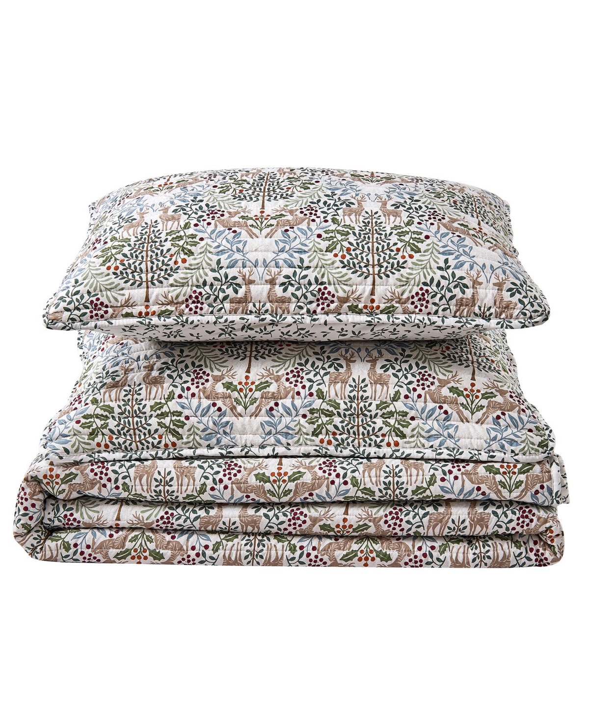 Linery & Co Woodland Deer Holiday Quilt Set
