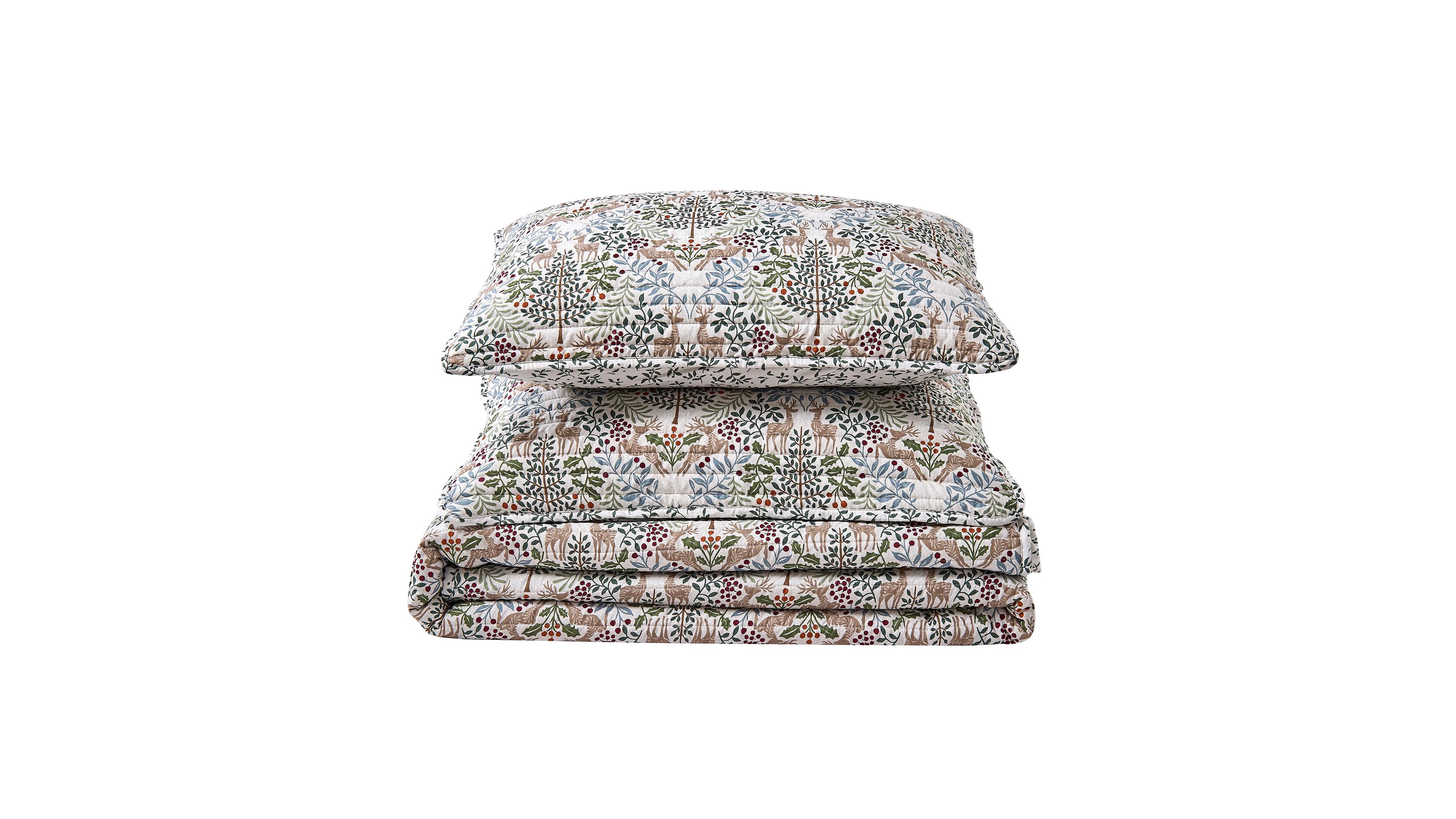 Linery & Co Woodland Deer Holiday Quilt Set