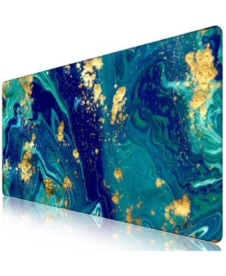 Large Desk Mat Mouse Pad Smooth Surface Non-Slip Base Stitched Edges Water-resistant For Home Office Gaming