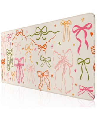 Cute Watercolor Desk Mat Large Mouse Pad with Smooth Surface Stitched Edges