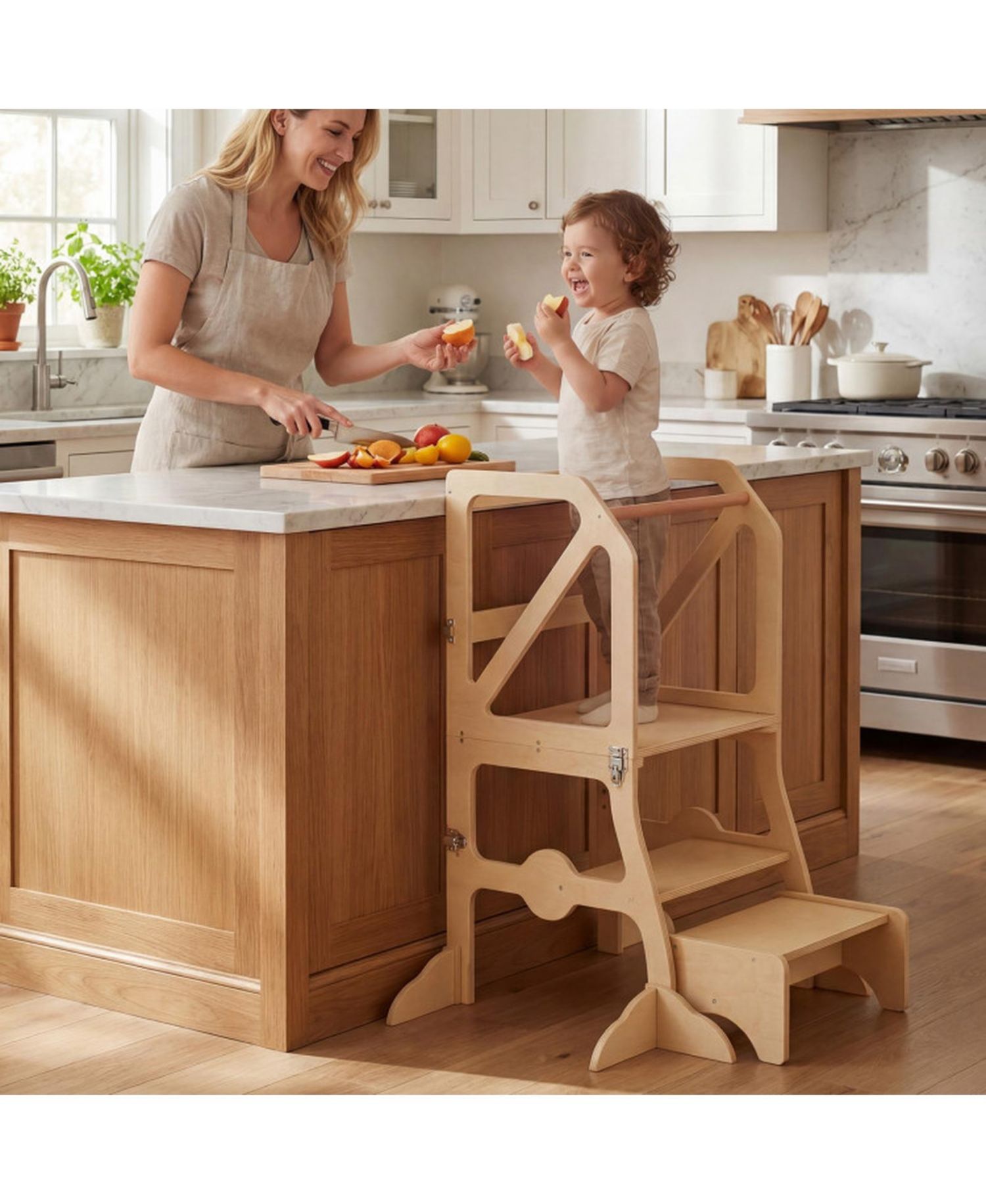 4-in-1 Removable Safety Bar Kids' Step Stool