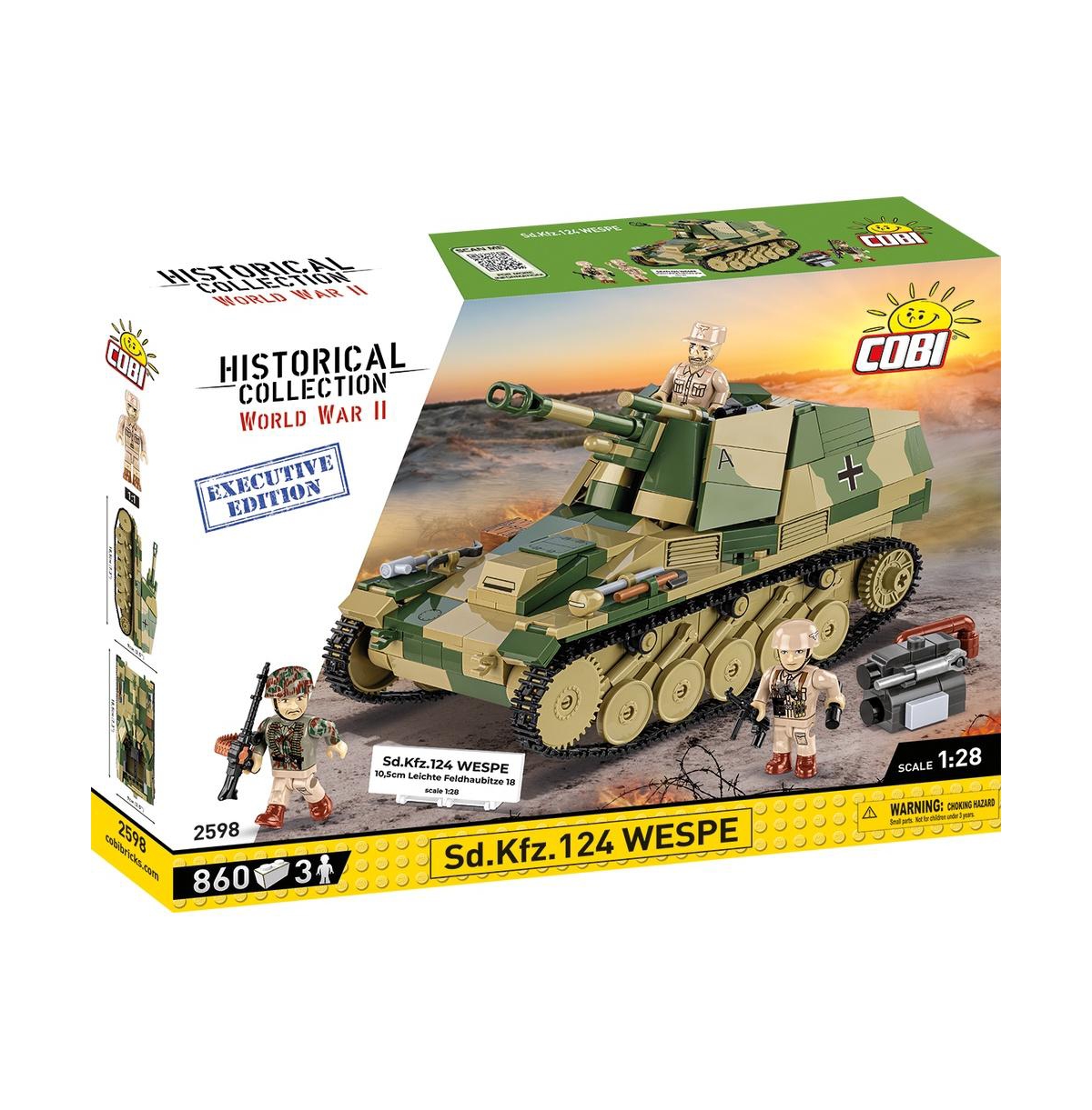 Cobi Historical Collection Wwii Sd.Kfz. 124 Wespe Tank Executive Edition 860-Piece Building Set, Ages 9+