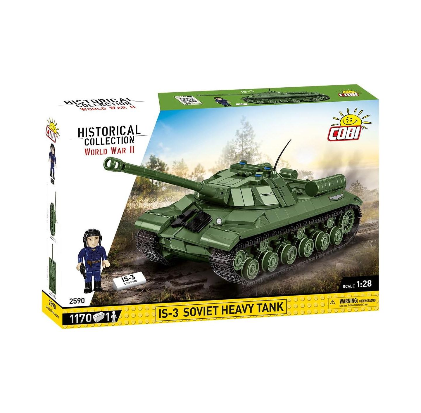 Детский конструктор COBI Historical Collection Wwii IS-3 Soviet Heavy Tank 1170-Piece Building Set, Ages 9+ — фото 1