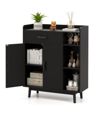 Floor Storage Cabinet Free Standing Cupboard Chest with 1 Drawer