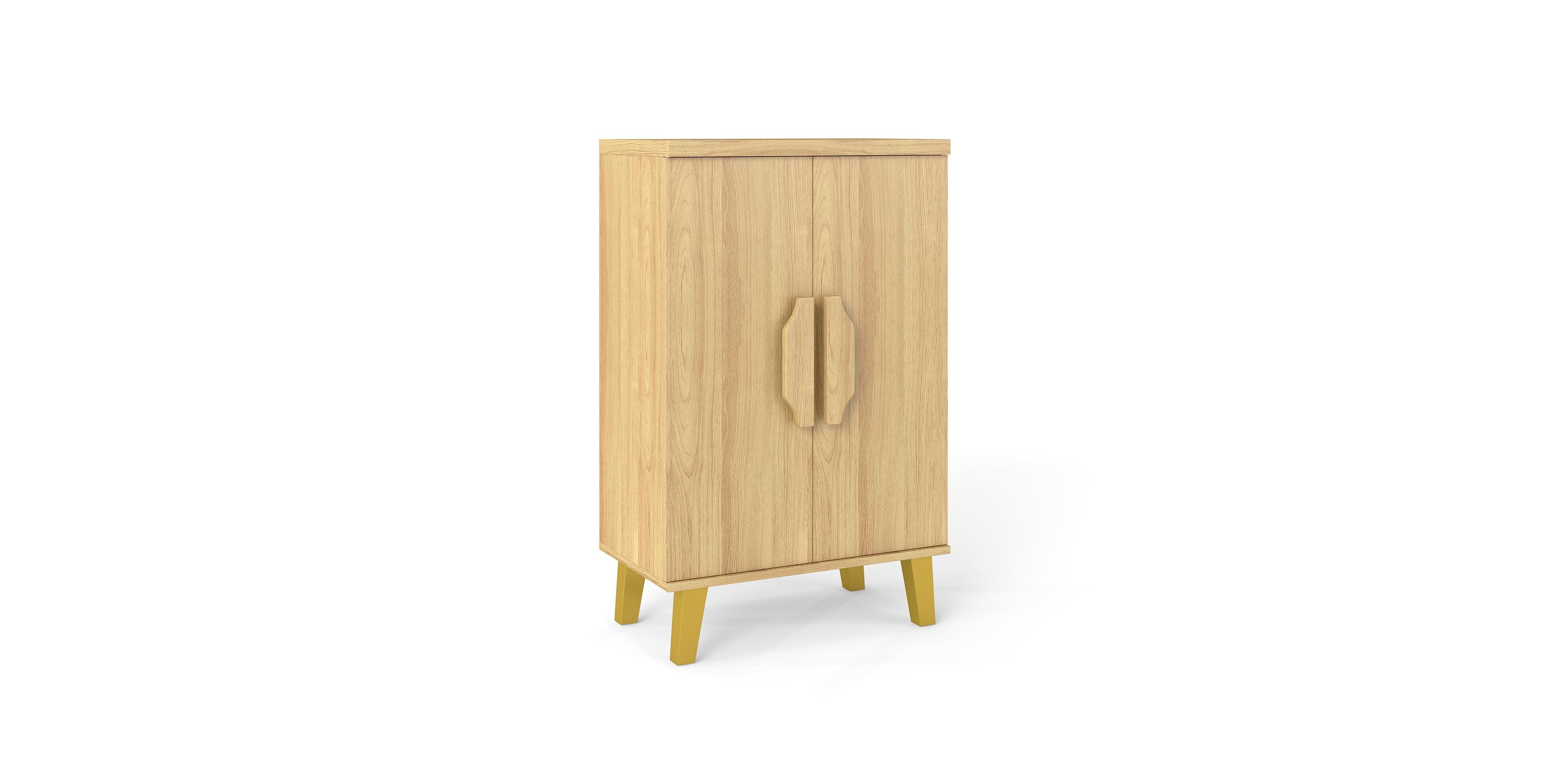 Mecale Buffet Cabinet with Double Doors and Raised Legs