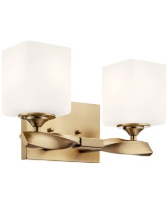 Marette 13 1/2" Wide Champagne Bronze 2-Light Wall Sconce
