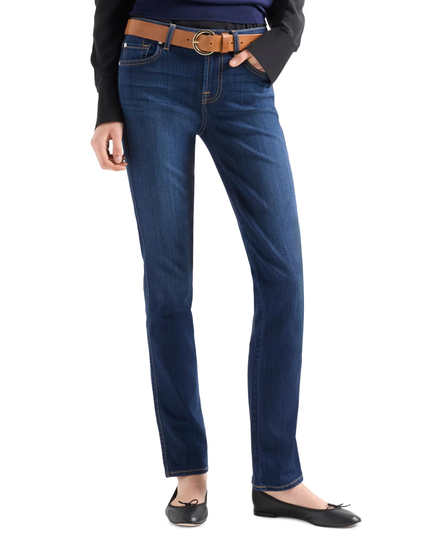 Women's Kimmie Mid-Rise Straight-Leg Jeans