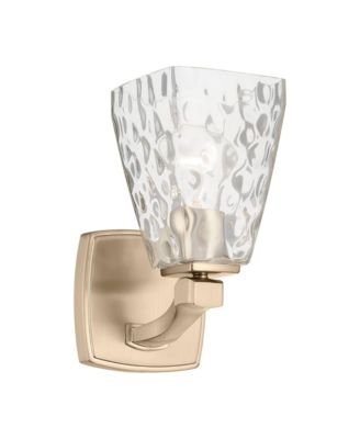 Marant Champagne Bronze Wall Sconce 1Lt with Clear Water Glass