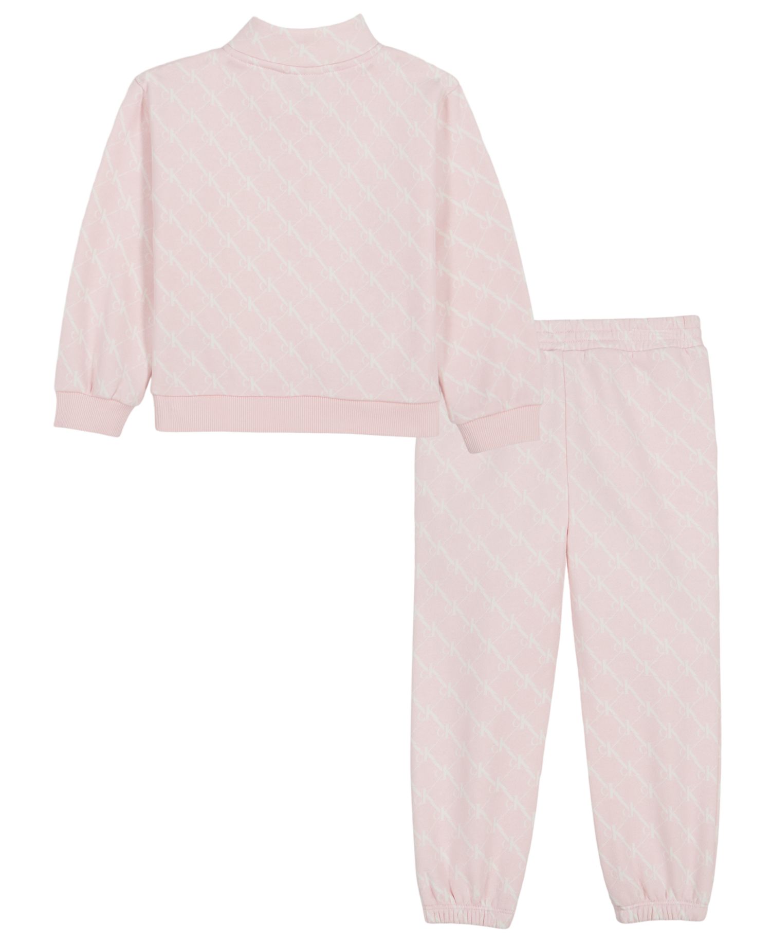 Girls' 2T-6X Mock-Neck Long-Sleeve Sweatshirt and Joggers, 2-Piece Set