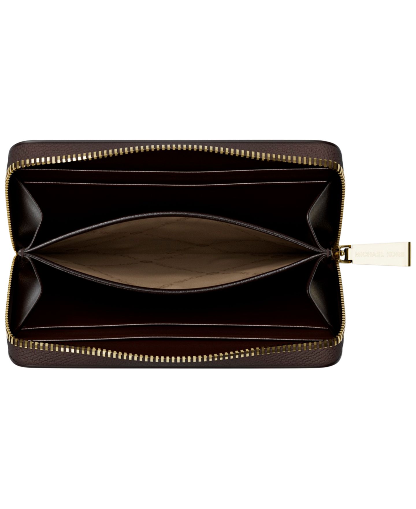 Женский кошелёк Michael Kors MICHAEL Jet Set Zip Around Card Case Wallet, цвет: Шоколадный — фото 3