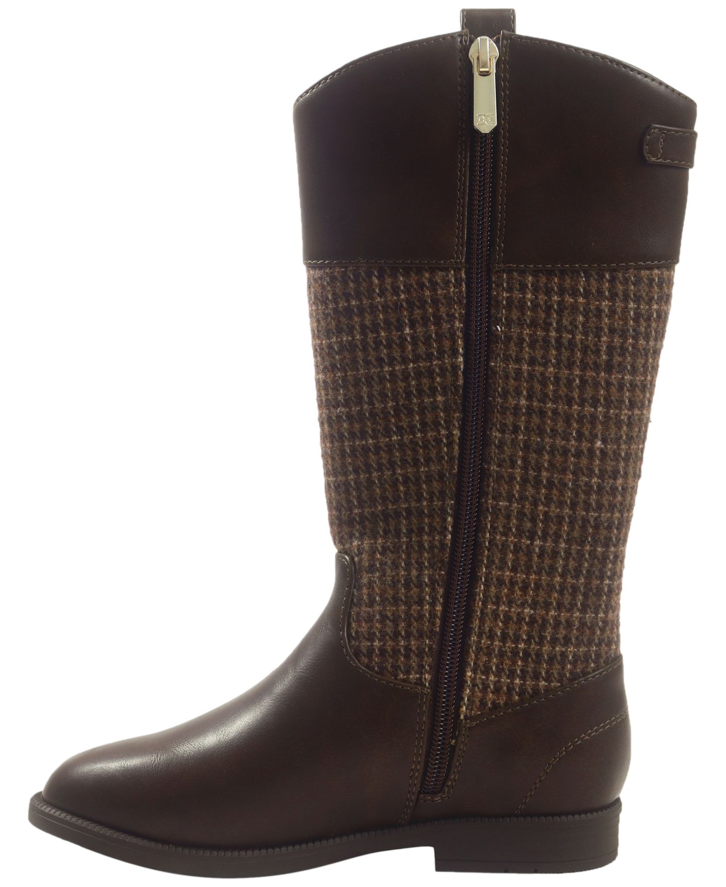 Ботинки Sam Edelman Equesty Hogtooth-Patterned Knee-High Zip для девочек, цвет: Коричневый — фото 7