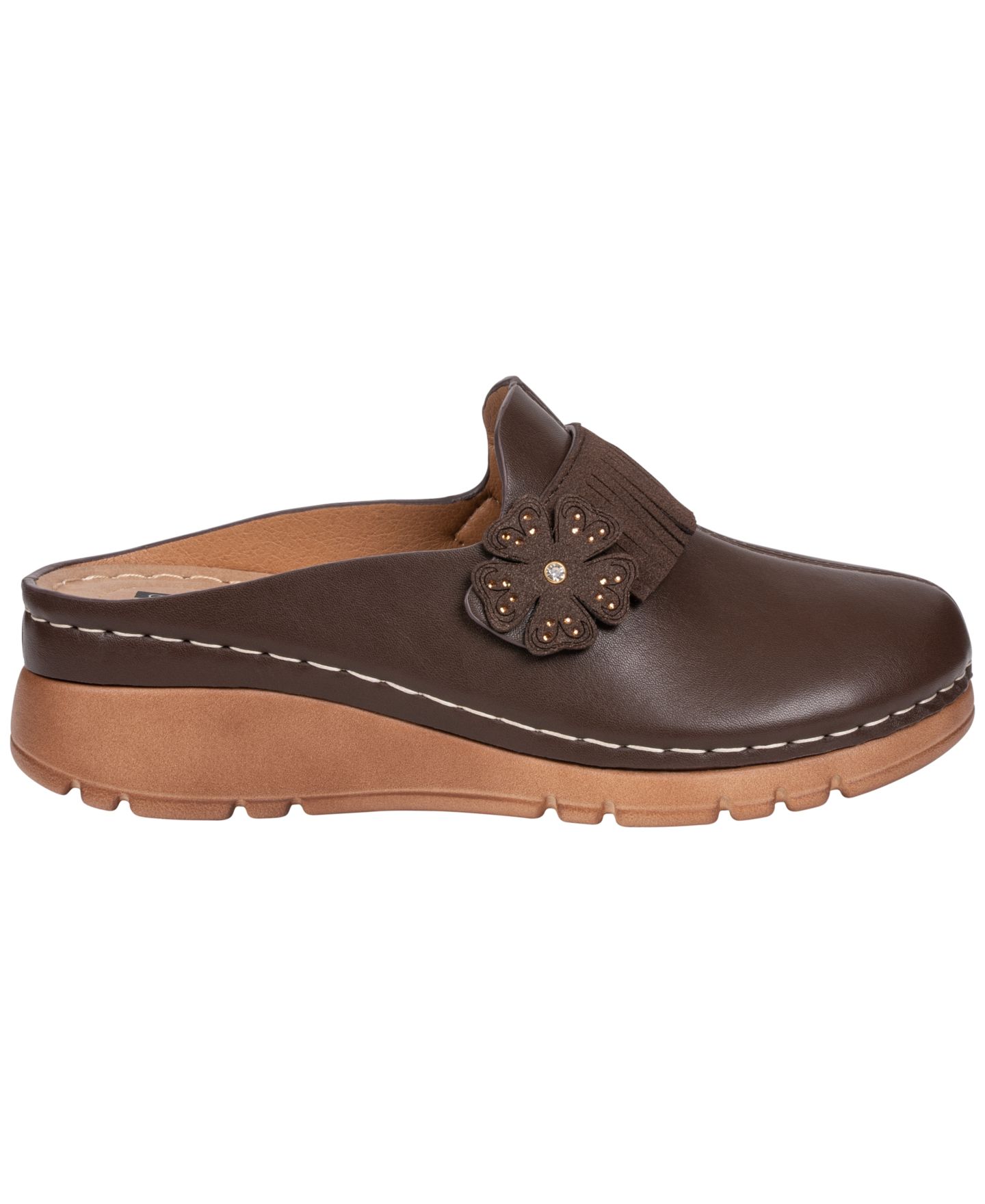 Женские сабо GC Shoes Cooper Fringe Slip On, цвет: Коричневый — фото 2