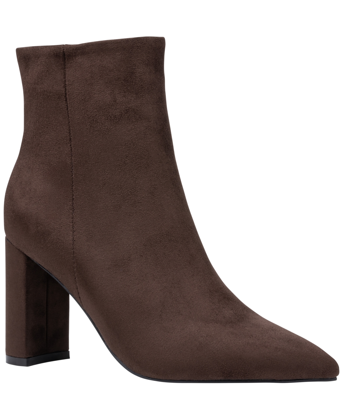 Gc Shoes Women's Hadley Pointed Toe Faux Leather Ankle Booties - Brown Microsuede