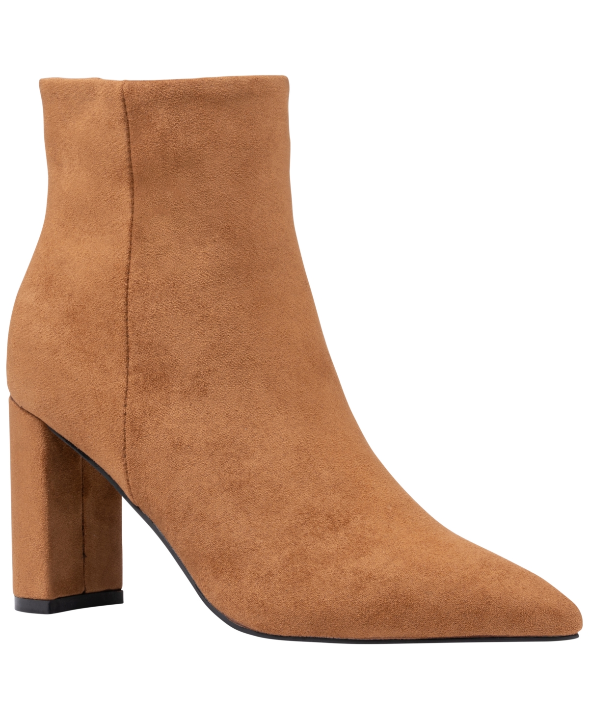 Gc Shoes Women's Hadley Pointed Toe Faux Leather Ankle Booties - Tan Microsuede