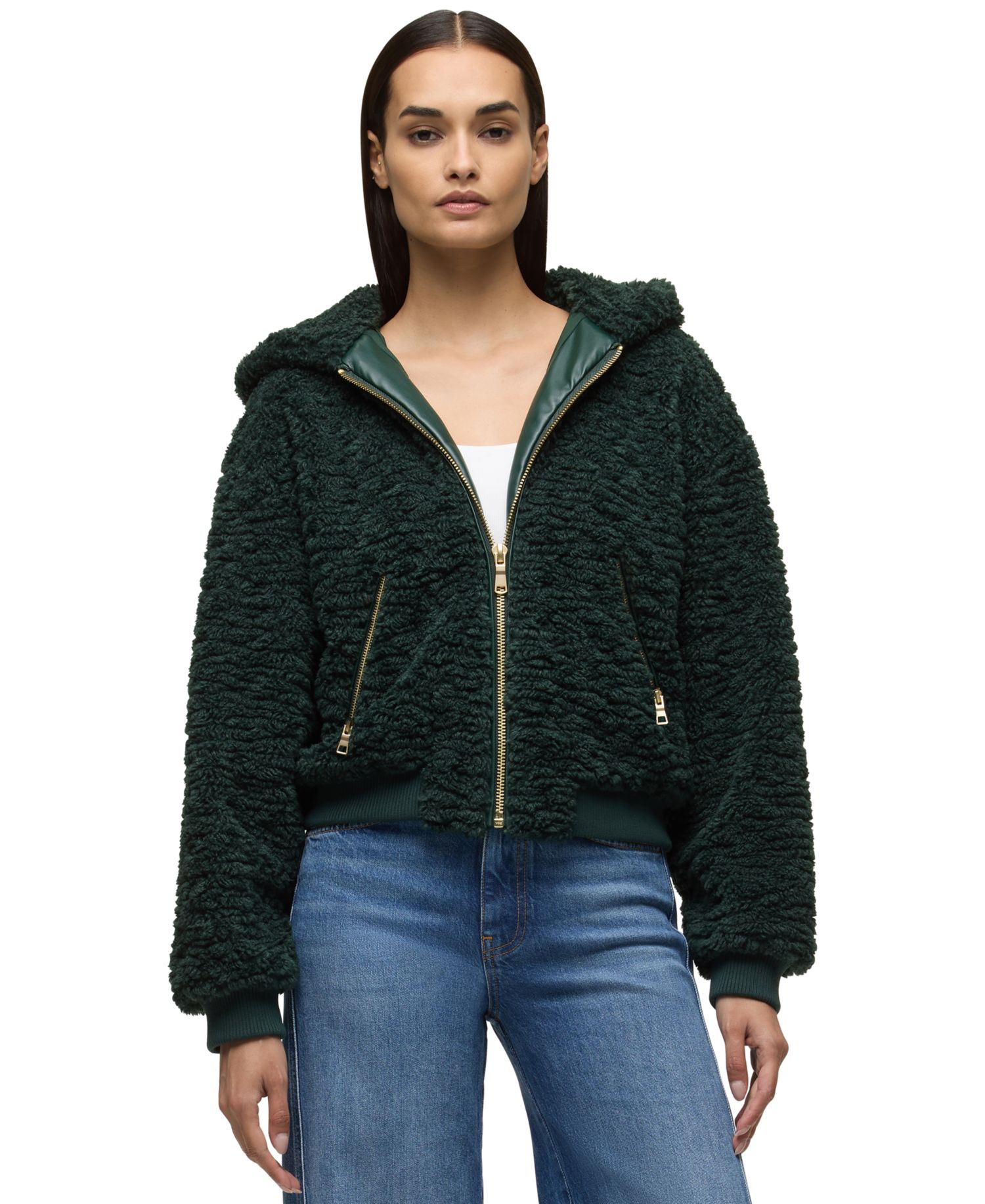 Women's Hooded Sherpa Jacket