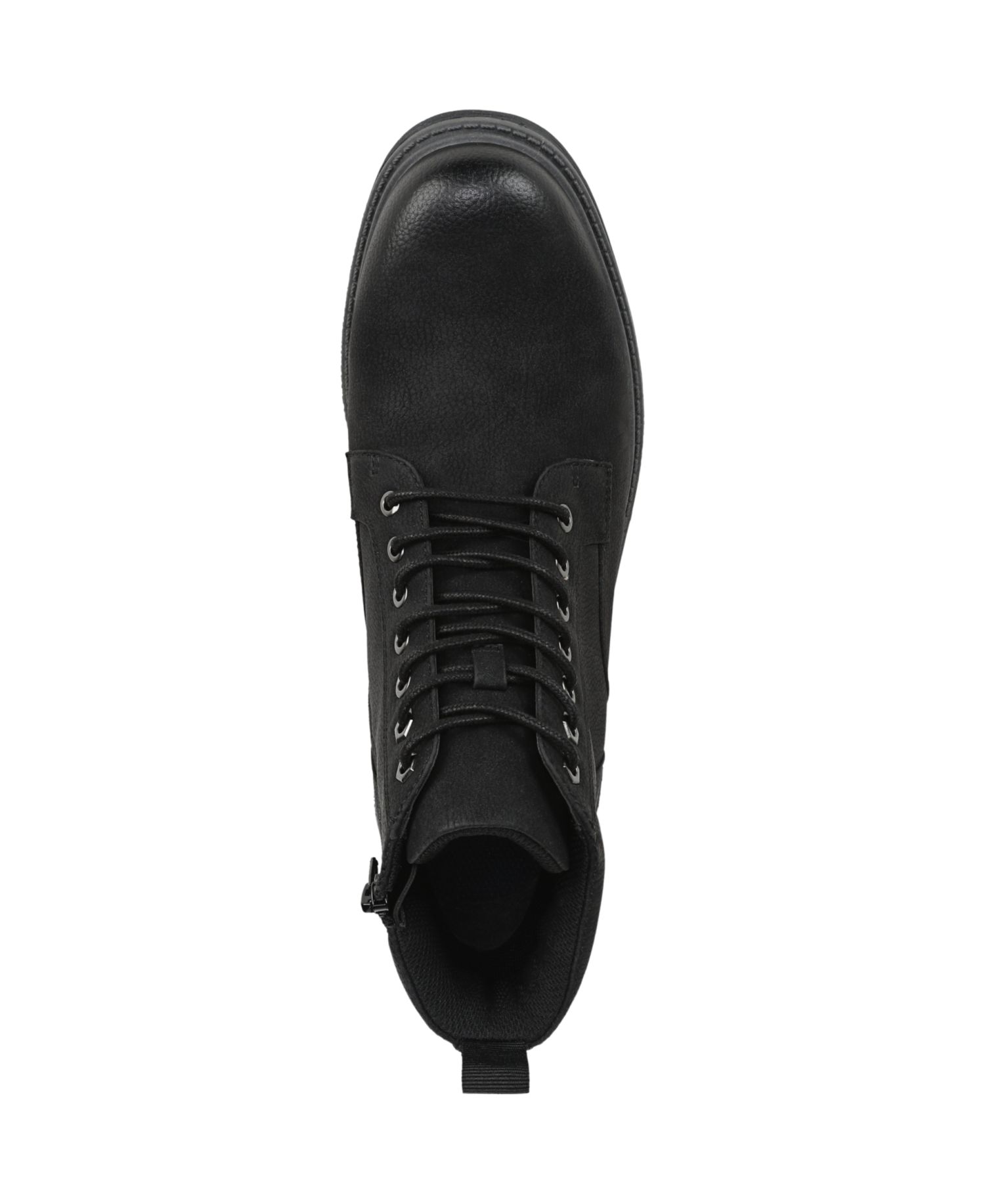 Men's August Lace-Up Round Toe Side Zip Faux Leather Boots