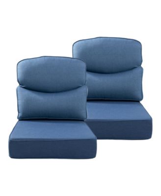 Luxury Smile 24x22x6 Outdoor Cushions, Water Resistant Olefin Deep Seat Cushion for Patio Wicker Chair Sofa