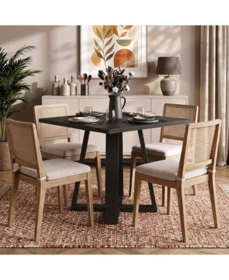 Square Dining Table for 2/4, Wooden Kitchen Table
