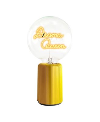 Bulb DRAMA QUEEN Amber with Base Table Lamp PORTABLE Pop Nomad Emerald