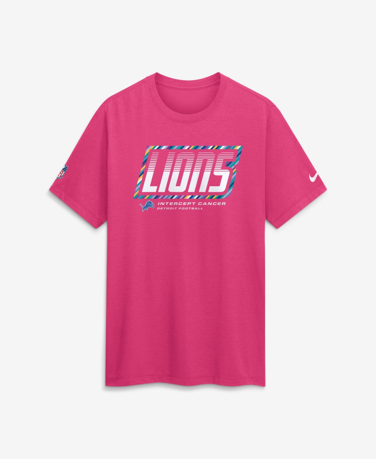 Nike Men's Pink Detroit Lions 2026 Nfl Cruical Catch Sideline Dri-Fit T-Shirt