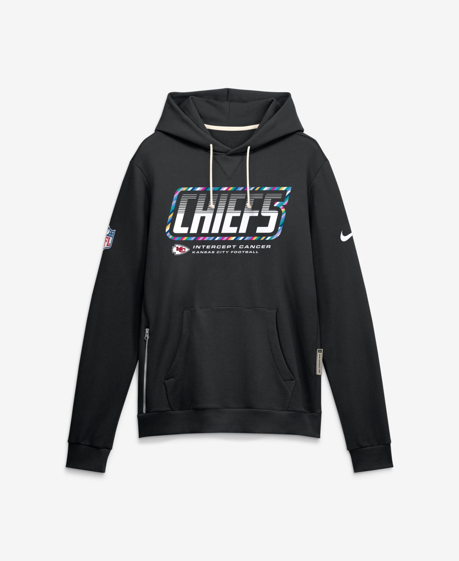 Men's Black Kansas City Chiefs 2026 NFL Cruical Catch Sideline Dri-Fit Pullover Hoodie