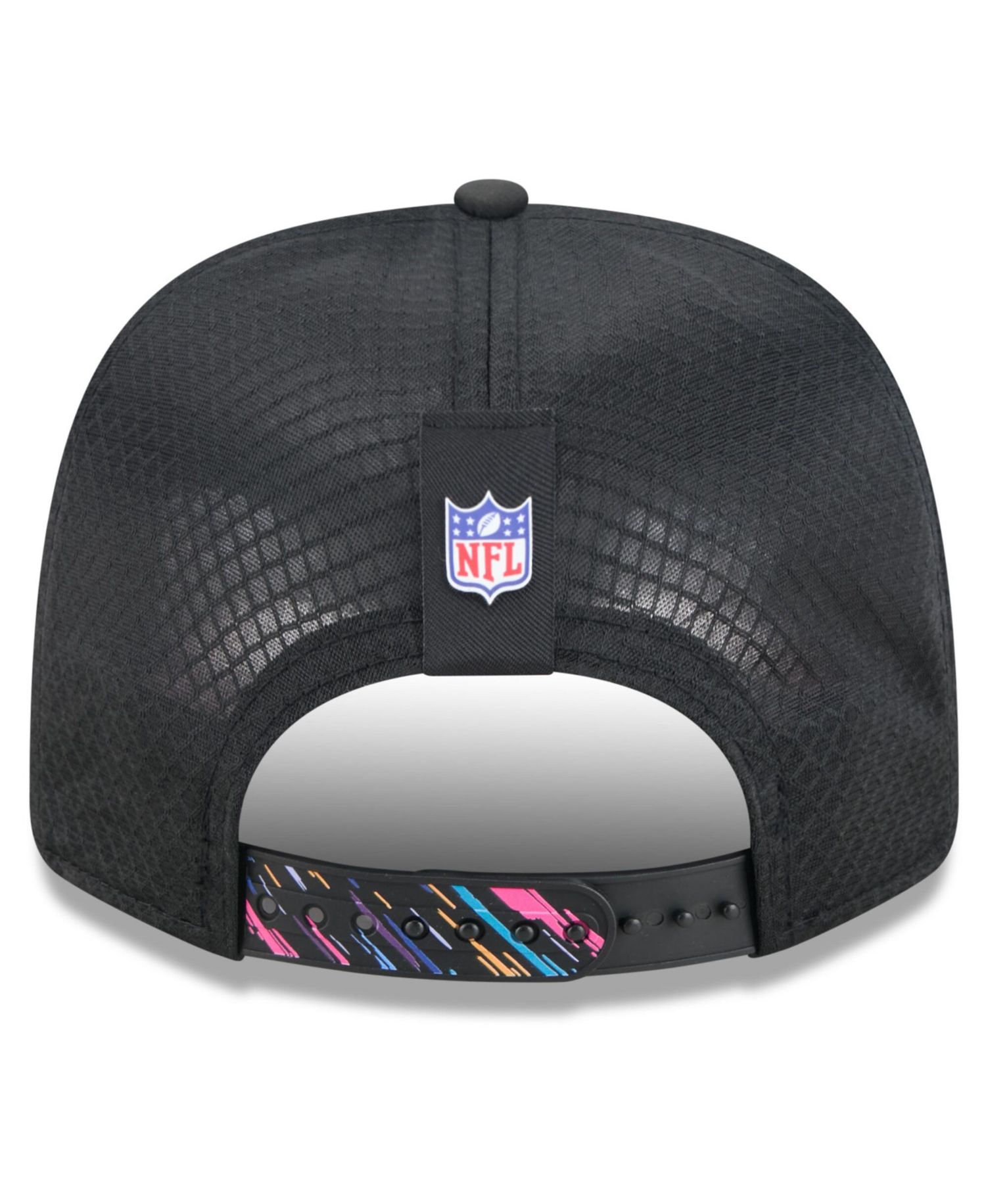 Men's Black New England Patriots 2026 NFL Cruical Catch 9SEVENTY Adjustable Trucker Hat