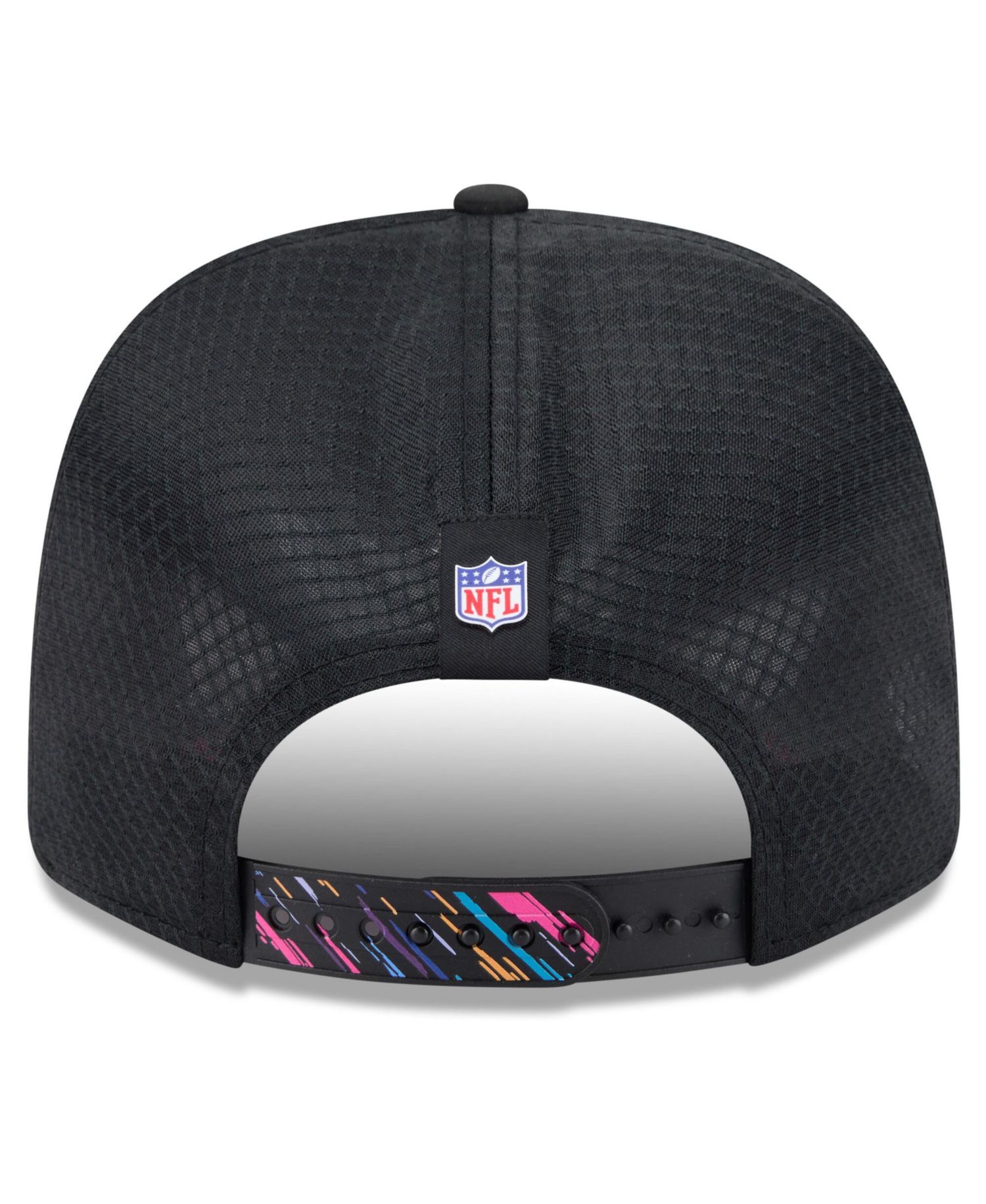 Men's Black Los Angeles Rams 2026 NFL Cruical Catch 9SEVENTY Adjustable Trucker Hat