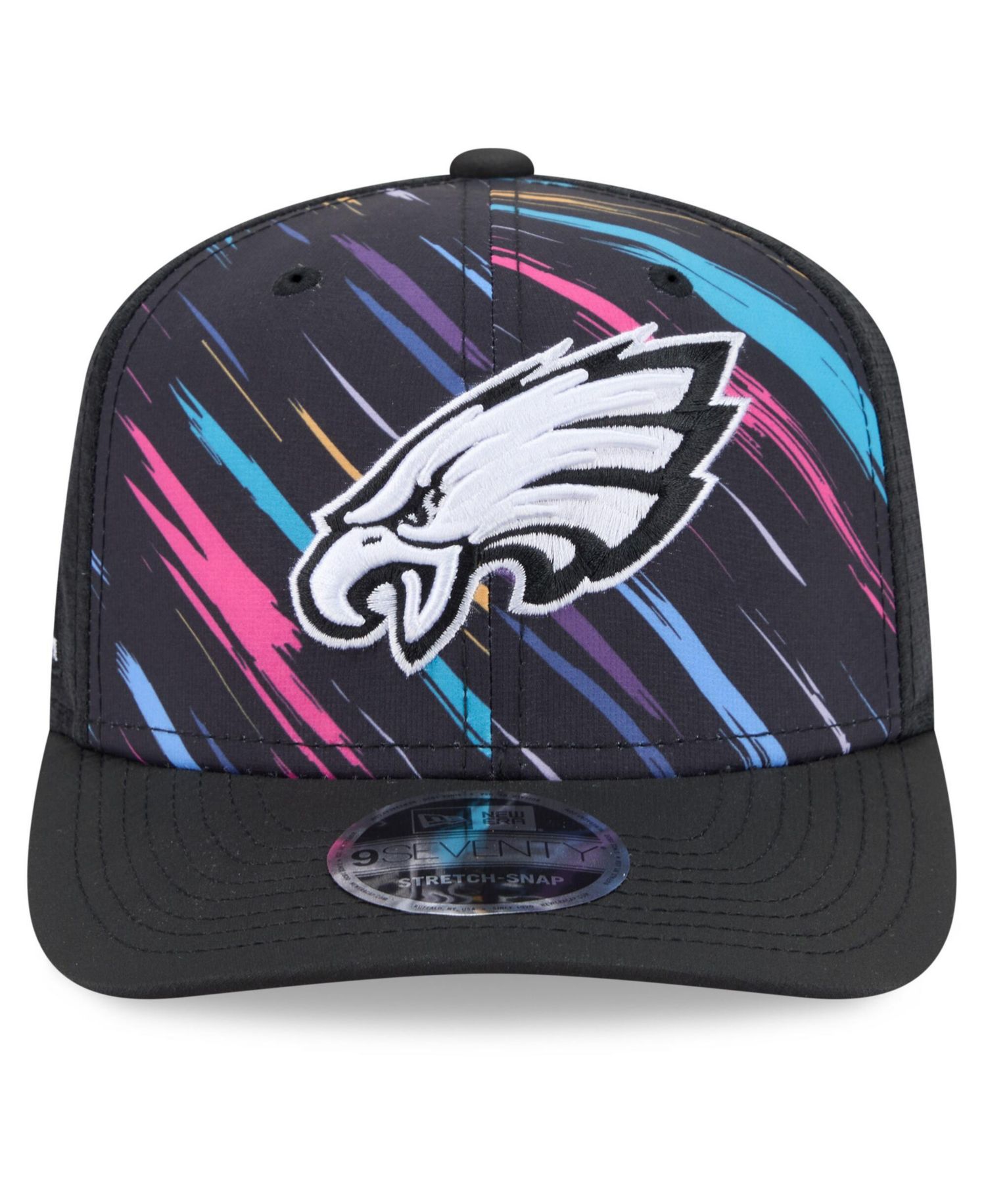Men's Black Philadelphia Eagles 2026 NFL Cruical Catch 9SEVENTY Adjustable Trucker Hat