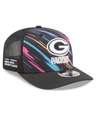 Men's Black Green Bay Packers 2026 NFL Cruical Catch 9SEVENTY Adjustable Trucker Hat