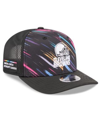 Men's Black Cleveland Browns 2026 NFL Cruical Catch 9SEVENTY Adjustable Trucker Hat