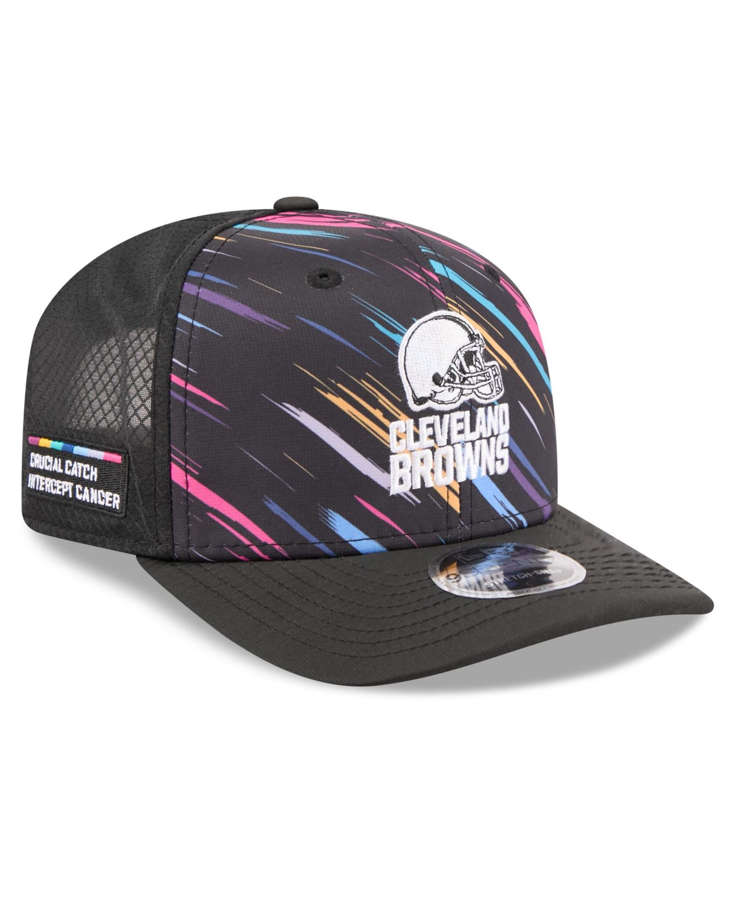 Men's Black Cleveland Browns 2026 NFL Cruical Catch 9SEVENTY Adjustable Trucker Hat