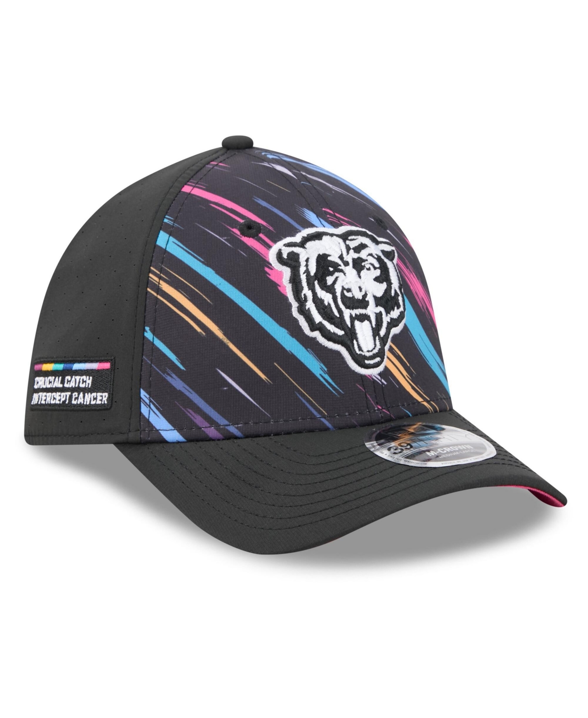 New Era Men's Black Chicago Bears 2026 Nfl Cruical Catch 39THIRTY M-Crown Stretch Hat