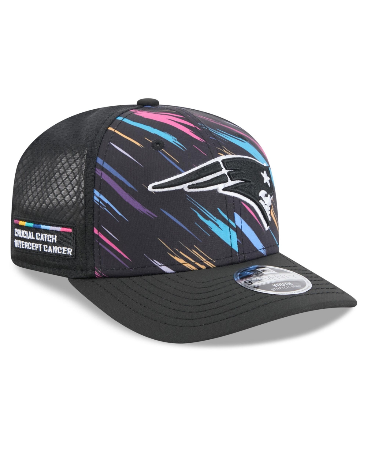 New Era Men's Black New England Patriots 2026 Nfl Cruical Catch 9SEVENTY Adjustable Trucker Hat - Black