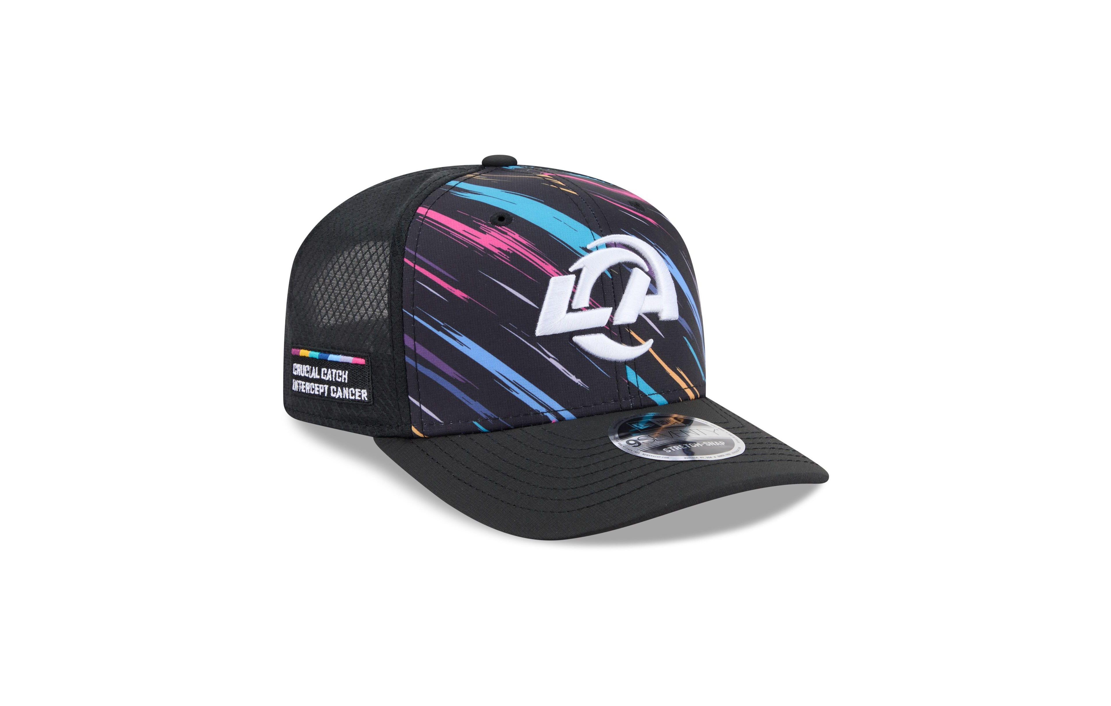 New Era Men's Black Los Angeles Rams 2026 Nfl Cruical Catch 9SEVENTY Adjustable Trucker Hat