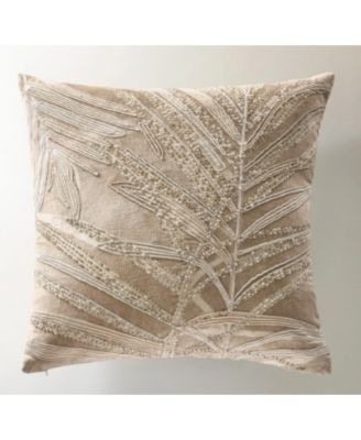 Frond Embroidered Bead Pillow 20"