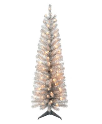 4.5' Pre-Lit Tinsel Christmas Tree