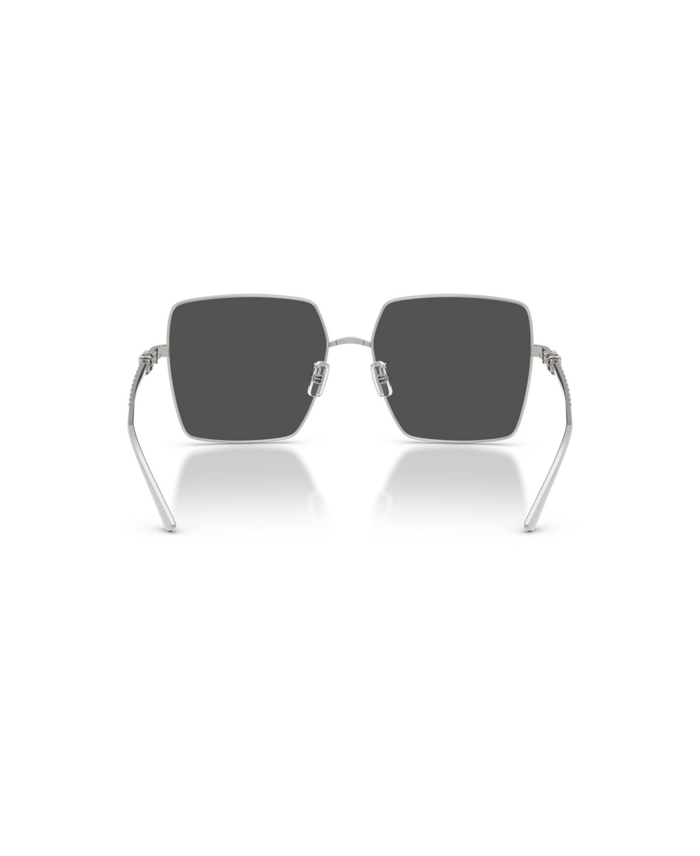 Женские солнцезащитные очки Tory Burch Square Metal TY6120, цвет: Серебряный — фото 2