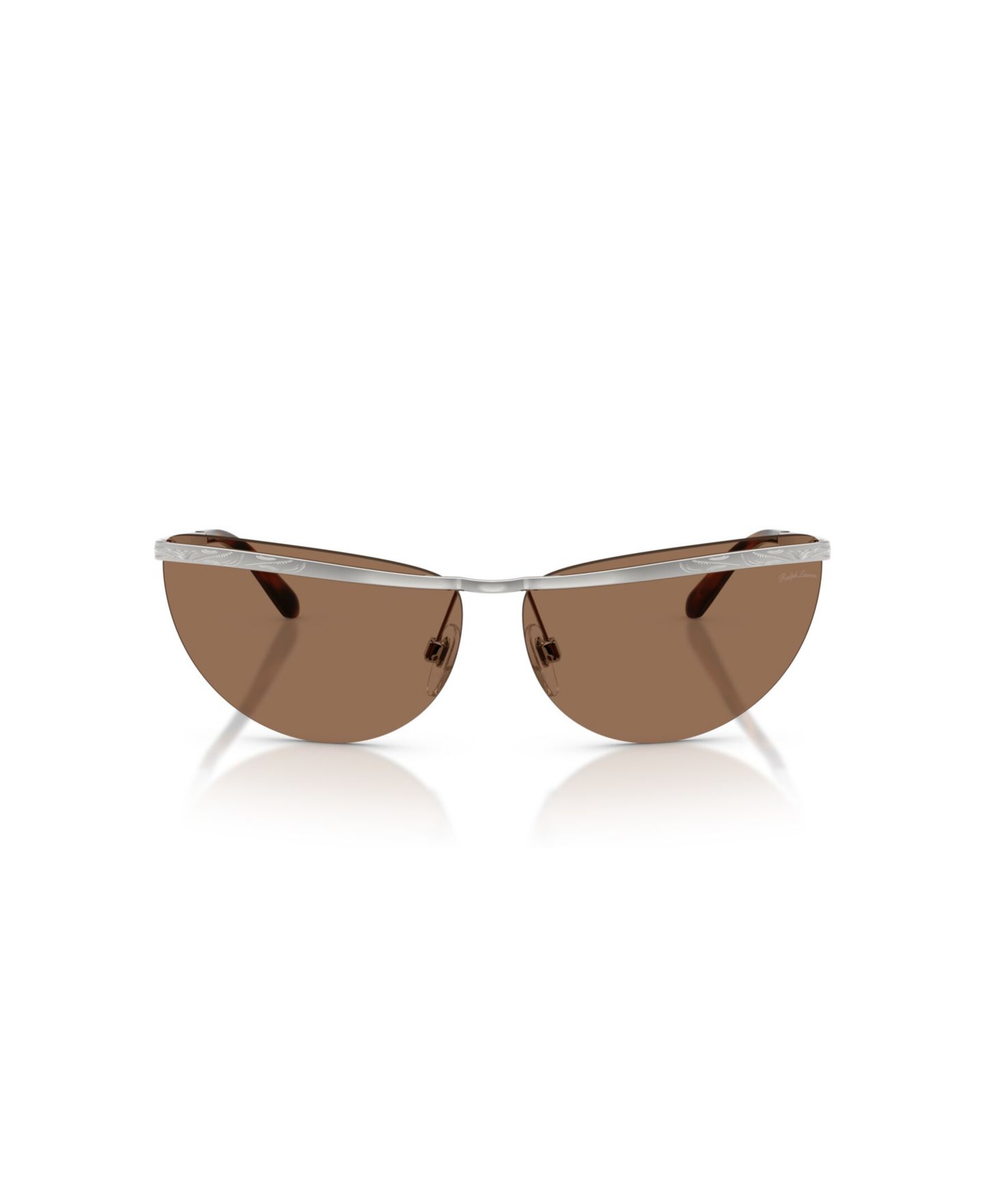 Женские солнцезащитные очки Ralph Lauren Cat Eye RL7097, цвет: Блестящий серебряный — фото 2