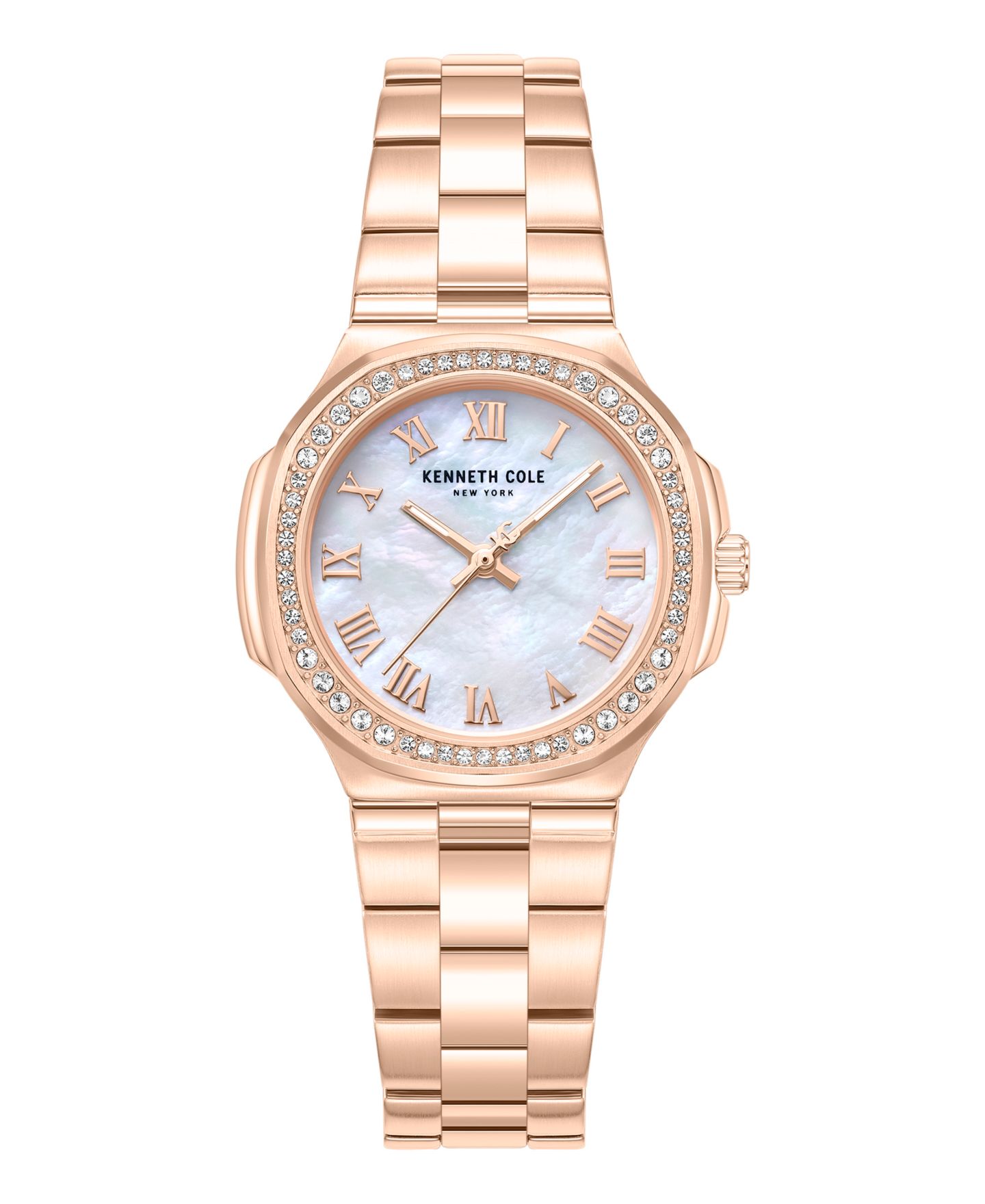 Женские часы Kenneth Cole New York Quartz Rockland Rose Gold-Tone Stainless Steel 33mm — фото 1