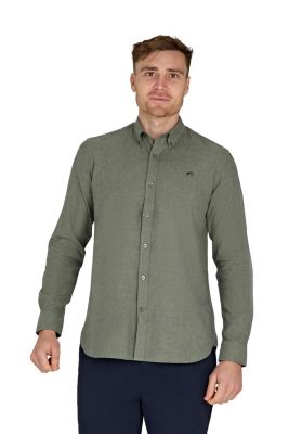 Men's Classic Long-Sleeve Linen-Blend Shirt