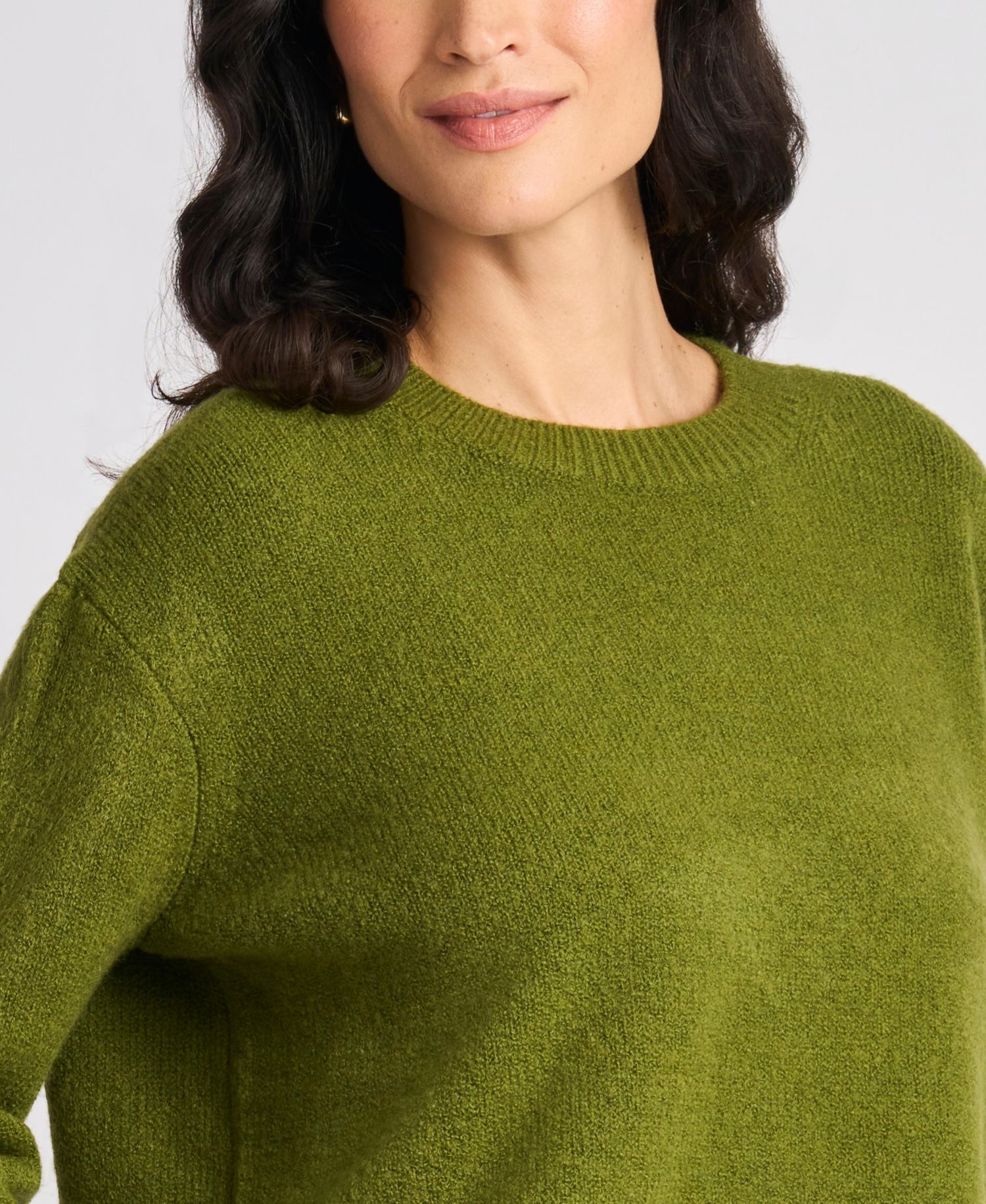 Women's 3/4-Sleeve Crewneck Pullover Sweater