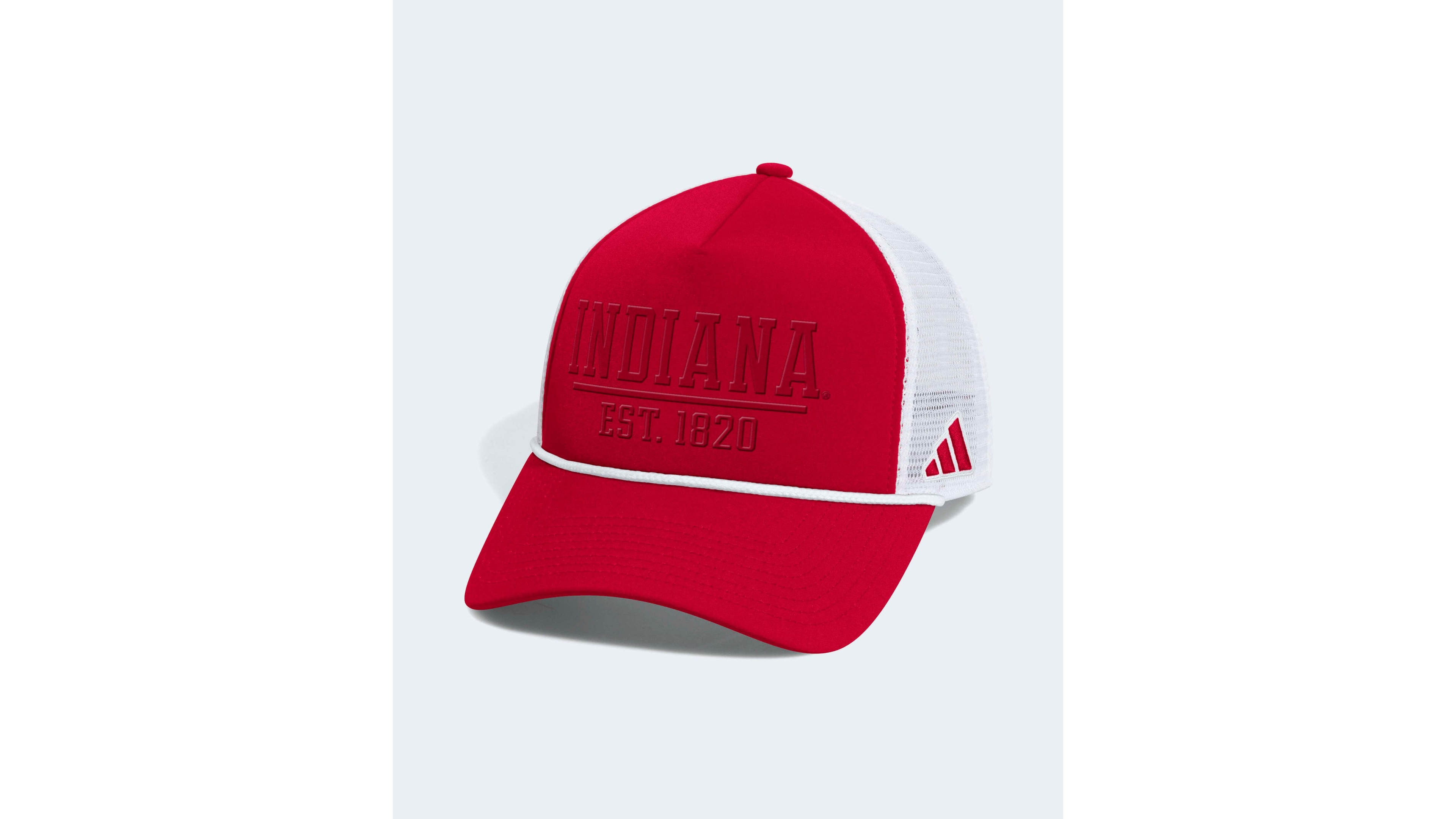 Men's adidas Crimson/White Indiana Hoosiers Foam Front Trucker Adjustable Hat